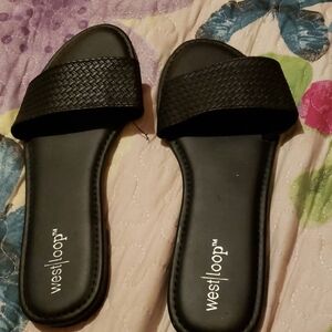 West Loop Women's Black Slide Sandals